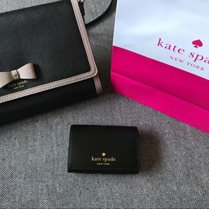 Kate Spade mini / small card slots Wallet black Christine Beech Street black